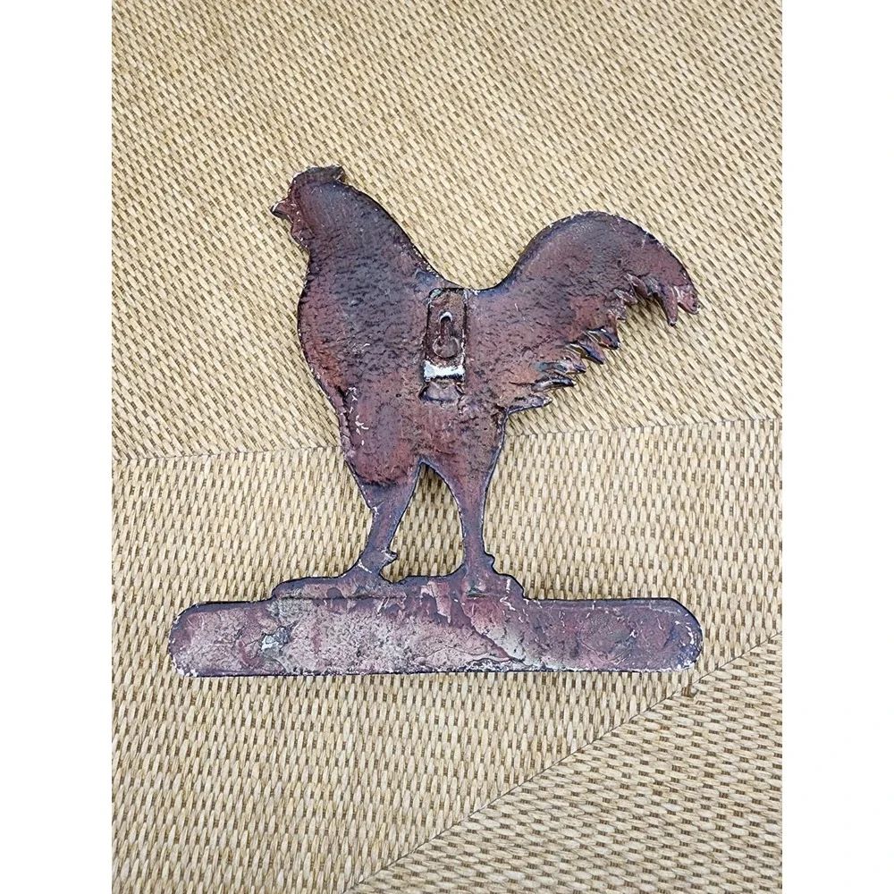 Cast Iron‎ Rooster Rustic Cottage Farmhouse Barn Decor Hat Key Coat Rack 2 Pegs